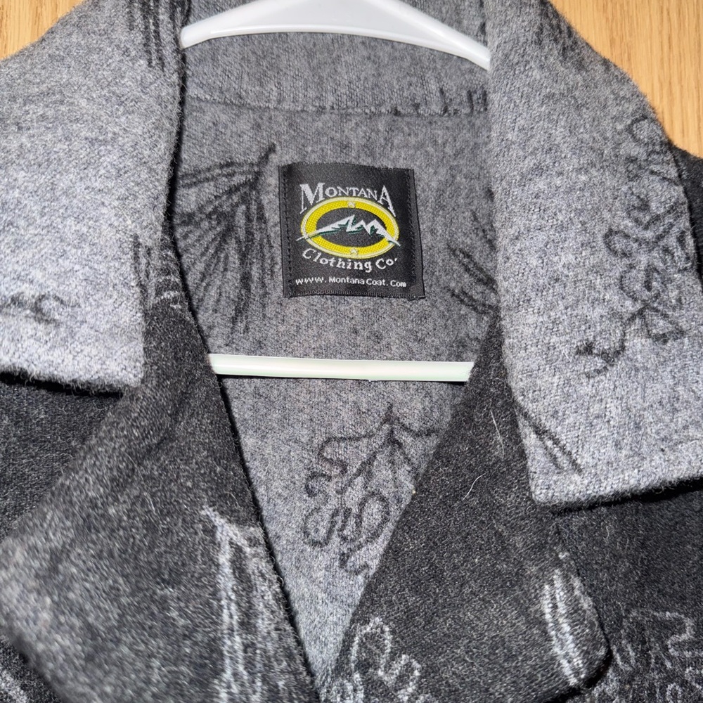 Gray Patterned Wool Women's Jacket - image 2